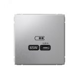 ARTGALLERY USB розетка тип-С 65Вт высокоскор.заряд. QC, PD, механизм, алюминий GAL000327 Systeme Electric