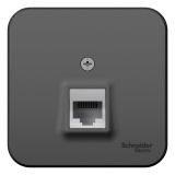 Розетка BLANCA наружная компьютерная RJ45, кат.5e, с изолирующей пластиной, антрацит BLNIA045006 Systeme Electric