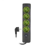 Удлинитель  ET-04-140G (4 x 1,4) заземл., выкл.JAZZway 5051850 JazzWay