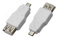 Переходник гнездо USB-A (Female)-штекер microUSB (Male),, 18-1173 REXANT