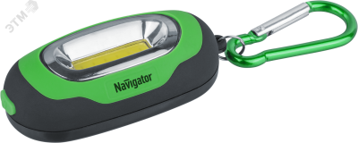 Фонарь-брелок светодиодный NPT-KC07-G-2CR2032 1COB LED(1Вт) 3 режима зеленый пластик 28224 Navigator Group