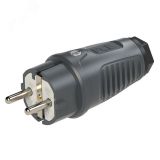 Вилка каб 16A/250V/2P+E/IP54 корпус темносерый, маркер черный 00-00027010 PCE