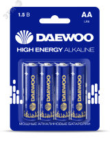Элемент питания LR 6 (AA) DAEWOO High Energy Alkaline блистер, 4 шт. 4895205030329 JazzWay