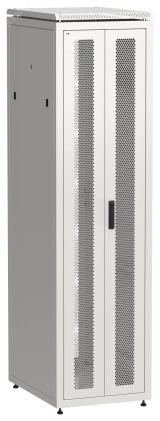 Шкаф напольный сетевой 19' LINEA N 47U 600х800мм передняя распашная перфорированная дверь задняя перфорированная серый LN35-47U68-2PP ITK