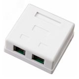 Розетка компьютерная 2-порт RJ 45 (8P8C)cat 5e внешняя, 03-0151 REXANT