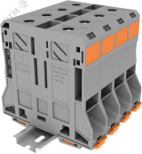 Клемма сильноточная TP 1-1 проходная Push-in, сечение 95 мм. кв., серая TAPO95-2-GY SUPU