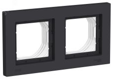 ATLASDESIGN AQUA 2-постовая РАМКА IP44, КАРБОН ATN441002 Systeme Electric