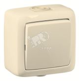 Выключатель одноклавишный наружный слоновая кость IP44 10А ВА10-211-01 HEGEL