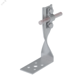 Угловой держатель болтовой скрученный для прутка D 5-10 мм H70 мм INOX304 UDBS-H70-D5-10 INOX304 КМ-Профиль