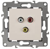 Розетка RCA, Эра12, слоновая кость, 12-3113-02 Б0027472 ЭРА