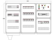 Щит управления электрообогревом HS 15x2700 D850 (в комплекте с терморегулятором) DBS021 DEVIbox