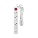 Удлинитель STANDARD 5 гнезд, 3 м, 3х1,0 мм2, с/з, с выключателем, 2 USB, белый 13-4035 REXANT