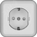 ПРИМА Розетка с заземлением наружная белая RA16-003-1I-B Schneider Electric