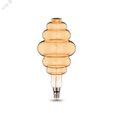 Лампа светодиодная филаментная LED 6 Вт 420 лм 2400К AC185-265В E27 Honeycomb теплая золотистая колба Black Filament Gauss 158802006 GAUSS