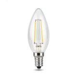 Лампа светодиодная филаментная LED 11 Вт 810 лм 2700К AC185-265В E14 свеча теплая  Black Filament Gauss 103801111 GAUSS