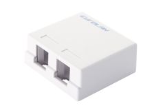 Коробка настенная 2-портовая под UTP модули Keystone белая 12B-00-02WT  Eurolan