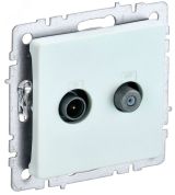 BRITE Розетка двойная TV+SAT РТВ/РСп12-БрЖ жемчуг BR-AF20-O-K36 IEK
