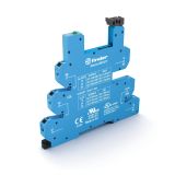 Розетка MasterINPUT с безвинтовыми клеммами Push-in для реле 34 серии, питание 125В AC/DC, в комплекте пластиковая клипса, опции: LED 93670125 FINDER