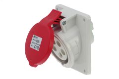 Розетка встраиваемая наклонная 16A/400V/3P+N+E/IP44, фланец 92x100 00-00032501 INPIN