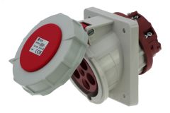 Розетка встраиваемая наклонная 63A/400V/3P+N+E/IP67, фланец 106x110 00-00032521 INPIN