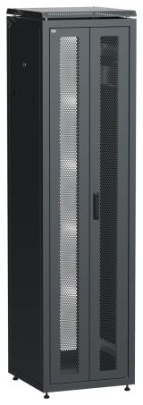 Шкаф напольный сетевой 19' LINEA N 47U 600х600мм передняя распашная перфорированная дверь задняя перфорированная черный LN05-47U66-2PP ITK