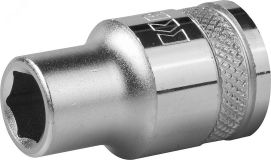 Торцовая головка ''INDUSTRIE QUALITAT'', Cr-V, FLANK, хромосатинированная, 1/2'', 25 мм 27805-25 KRAFTOOL