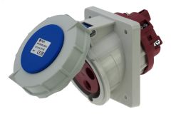 Розетка встраиваемая наклонная 63A/230V/1P+N+E/IP67, фланец 106x110 00-00032519 INPIN