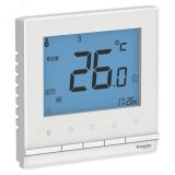 Термостат ATLASDESIGN электронный теплого пола с датчиком от +5 до +35C 16A в сборе белый ATN000138 Systeme Electric