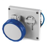 Розетка скрытой установки IP67 32А 2P+E 230В с механической блокировкой и верхним расположением разъема DIS4053283 DKC