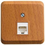 ЭТЮД Розетка открытой установки компьютерная RJ45 кат.5E, бук KOMA-001T Systeme Electric