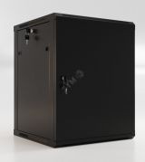 Шкаф настенный 19-дюймовый (19') 9U 500x600х600мм металлическая передняя дверь с замком две боковые панели цвет черный (RAL 9004) (разобранный) 392632 Hyperline
