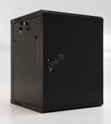 Шкаф настенный 19-дюймовый 18U 908x600х450мм металлическая передняя дверь с замком две боковые панели черный (RAL 9004) (разобранный) 395316 Hyperline