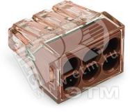Клемма шестипроводная 1.5-4мм.кв одножильная 773-606 WAGO