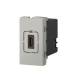 Розетка USB-C для зарядки - Программа Mosaic - 1 модуль - алюминий 079389 Legrand