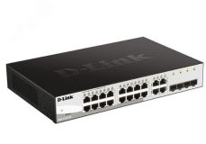 Коммутатор управляемый L2 16 портов 10/100/1000 Мб/с, 4хSFP 135674 D-Link