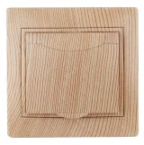 Розетка 2P+E Schuko с крышкой, 16А-250В, СУ, Plano, сосна, 1-203-11 Б0030065 ЭРА