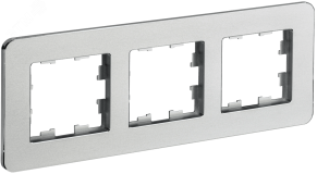 BRITE Рамка 3 поста РУ-3-1-Бр металл алюминий RE IEK BR-M32-M-01-K47 IEK