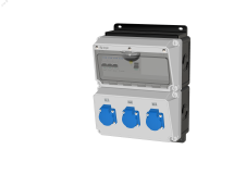 Комбинация розеток , Вход М32, клеммы, УЗО 4P/40A/30mA, 3xSchuko16A, IP54. 00-00033732 INPIN