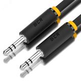 Аудио кабель Jack 3.5 мм на Jack 3.5 мм, ультрагибкий, 0.5 м., черный-желтый 1000498383 Greenconnect