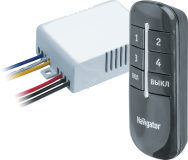 Выключатель Navigator 61 760 NRC-SW01-1V1-4 с пультом, 4 канала, 4х1000Вт 21184 Navigator Group