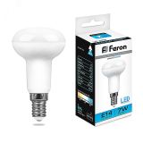 Лампа светодиодная LED зеркальная 7вт Е14 R50 дневной 25515 FERON