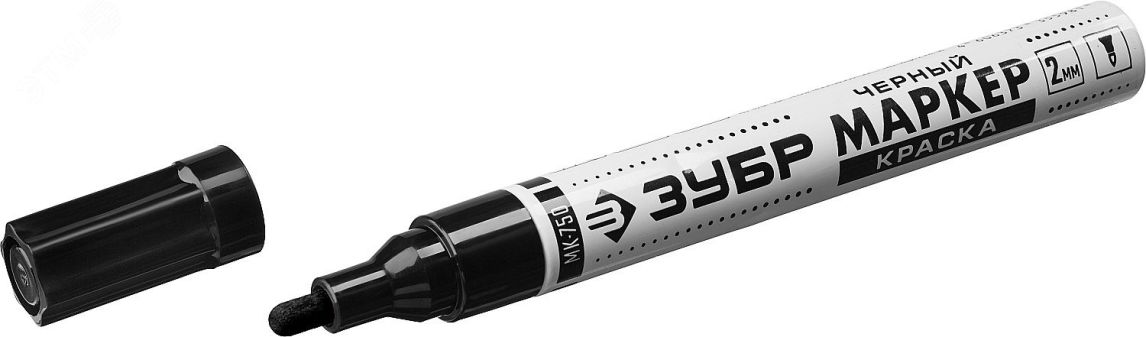 Маркер-краска Профессионал МП-400 черный 2-4 мм круглый наконечник 06325-2 ЗУБР