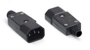 Вилка С14 разборная, 10А, 250 V, черная 9647c Cabeus