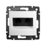 VALENA Розетка компьютерная RJ45х2 UTP белая 774231 Legrand/Daccord