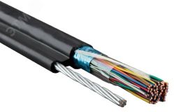 Кабель витая пара. экранированная F/UTP. категория 3. 50 пар (24 AWG). одножильный (solid). экран - фольга. с металлическим тросом. внешний. UV PE. –40C - +60C. черный FUTP50-C3-S24-SW-OUT-PE-BK-500 45777 Hyperline