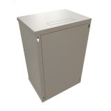Шкаф настенный 19-дюймовый 19'' 22U 1086x600х450мм стеклянная дверь с перфорацией ручка с замком серый RAL 7035 WRline'' 521012 WRLine