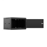 Шкаф настенный телекоммуникационный W 6U 600х450х370мм. 2 профиля 19. дверь сплошная металл. боковые стенки съемные. разобранный. черный RAL 9005 ЦБ-00143404 NTSS