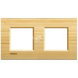LivingLight Рамка прямоугольная 2 поста Бамбук LNA4802M2LBA BTicino
