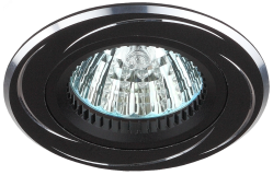 Светильник встраиваемый KL34 AL/BK/1 штампованный поворотный MR16 12V 50W белый (50/2400) Б0049558 ЭРА