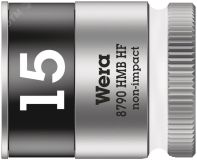 Головка торцевая шестигранная 8790 HMB HF Zyklop DR 3/8 с функцией фиксации крепежа 15 x 29 мм WE-003749 Wera